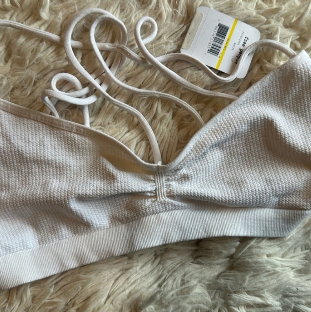 Free People Textured White Bralette